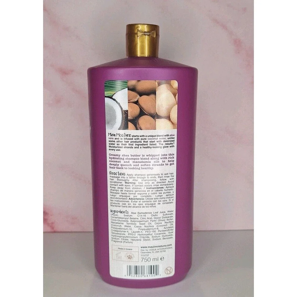 Maui Moisture Heal & Hydrate Shea Butter Shampoo for Dry Damaged Hair 25.4 oz